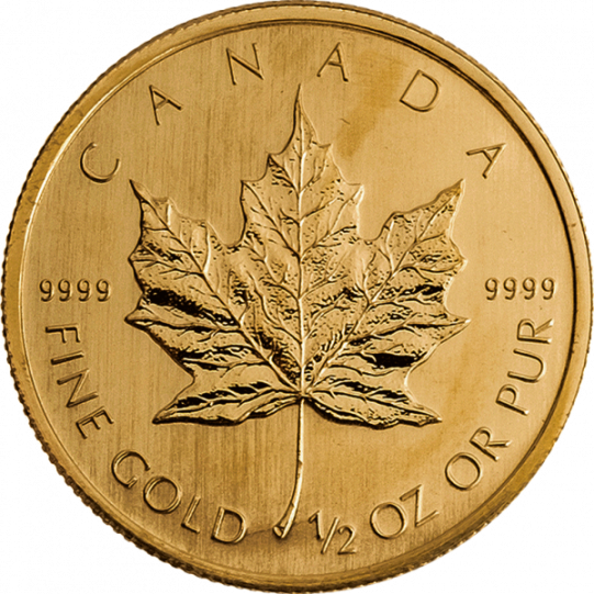 Gold Maple Leaf 1/2 Unze